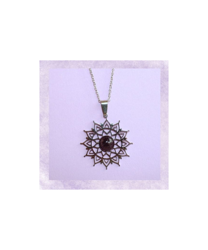Pendentif Mandala et Améthyste