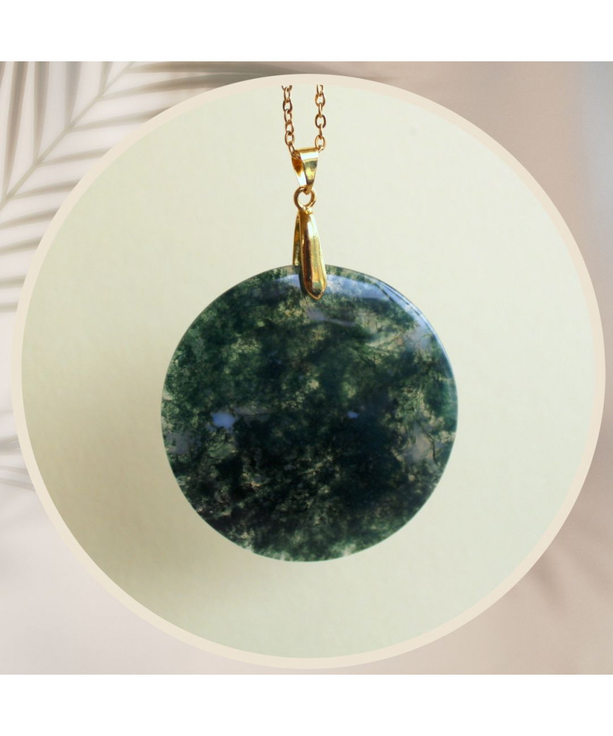 Pendentif Agate mousse
