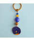 Porte-clefs Petit Prince en Agate bleue et jaune