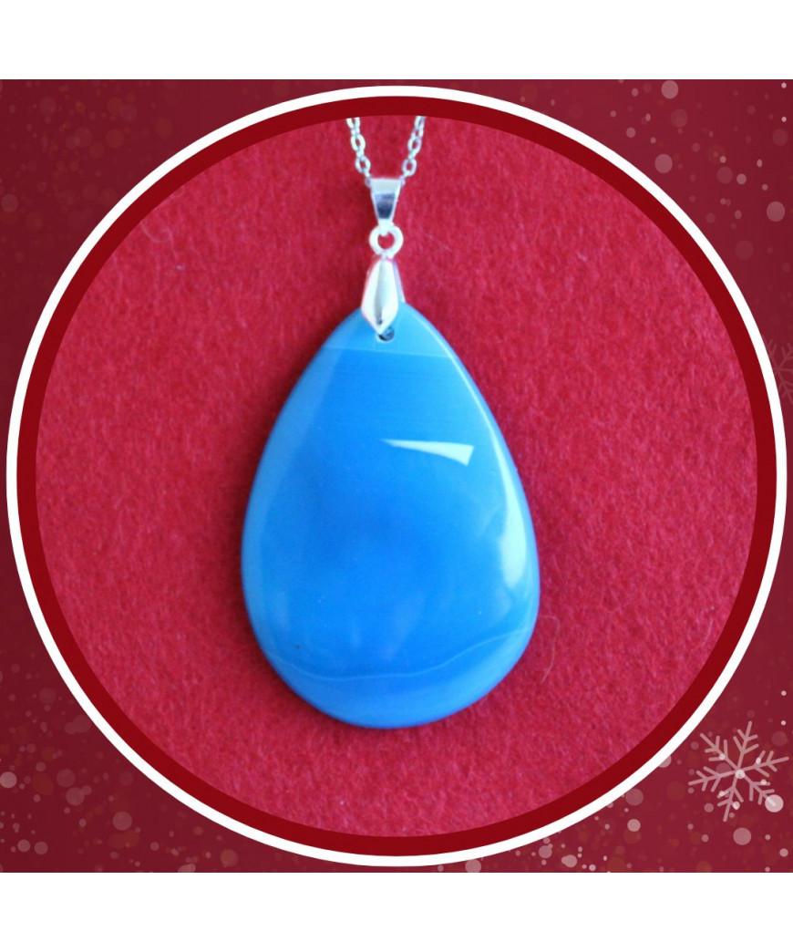 Pendentif Agate bleue