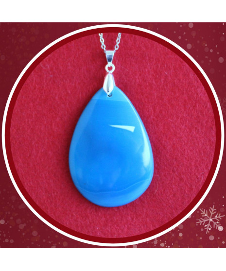 Pendentif Agate bleue