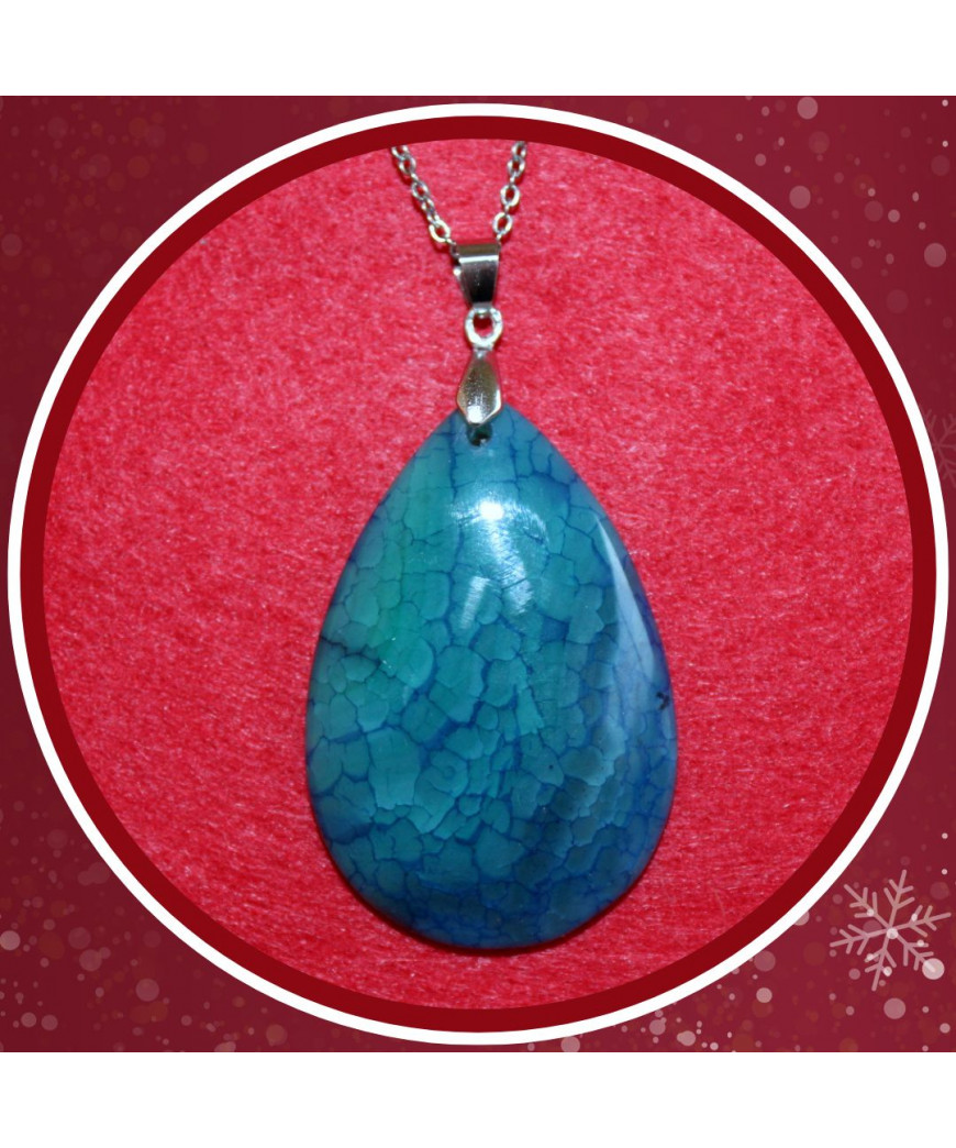 Pendentif Agate bleue