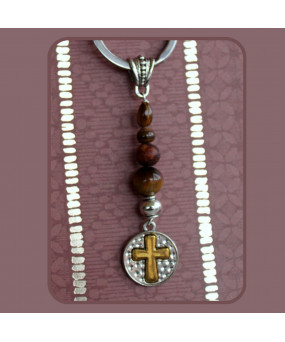Porte-clefs  Croix en  Œil...
