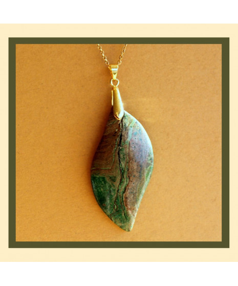 Pendentif Jaspe Oeil de Fantôme vert