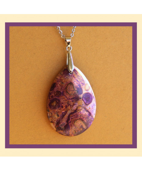 Pendentif Jaspe Oeil de Fantôme violet