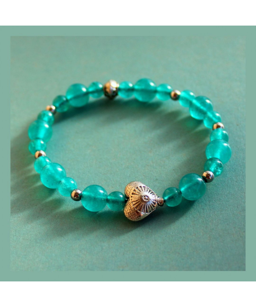 Bracelet Cœur en Amazonite