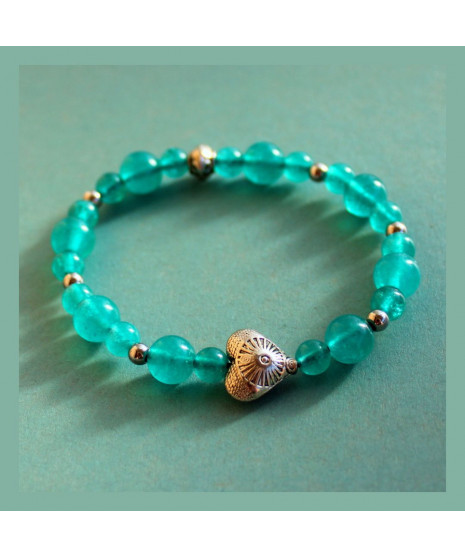 Bracelet Cœur en Amazonite