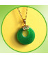 Pendentif rond en Jade vert