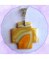 Pendentif Croix en Agate jaune
