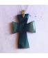 Pendentif Croix en Agate bleue