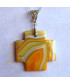 Pendentif Croix en Agate jaune