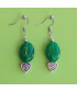 Boucles d'oreilles Cœurs celtiques en Jade vert