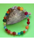 Bracelet celtique Trèfles 4 feuilles  en Agate multicolore