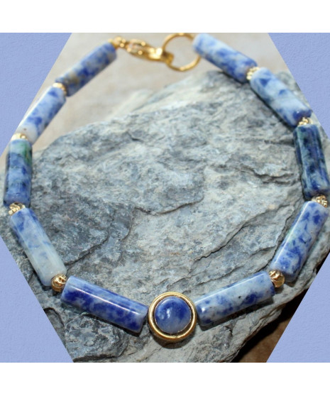 Bracelet cabochon en Sodalite