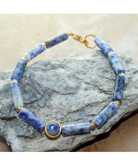 Bracelet cabochon en Sodalite