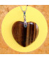 Pendentif Cœur en Œil de Tigre