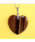 Pendentif Cœur en Œil de Tigre