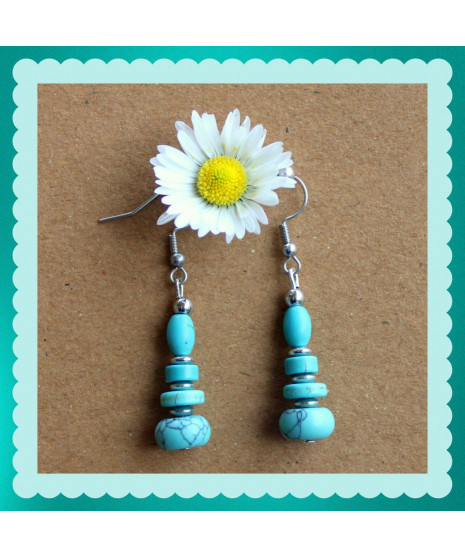 Boucles d'oreilles en Turquoise