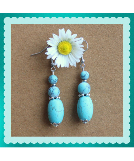 Boucles d'oreilles en Turquoise
