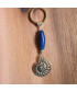 Porte-clefs Ammonite en Agate bleue