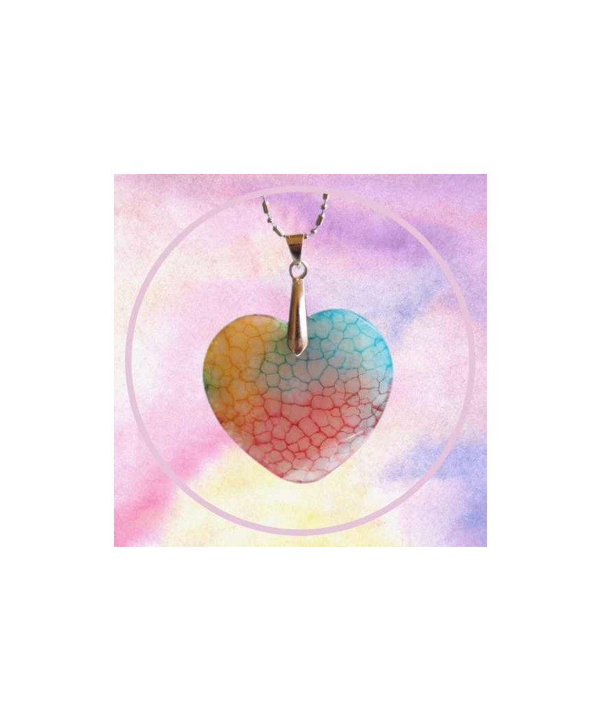 Pendentif Agate Arc en ciel