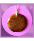 Pendentif rond en Agate orange Veines de dragon