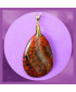 Pendentif en Agate orange Veines de dragon