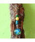 Bijou de sac cabochon Papillon en Jade et Jaspe