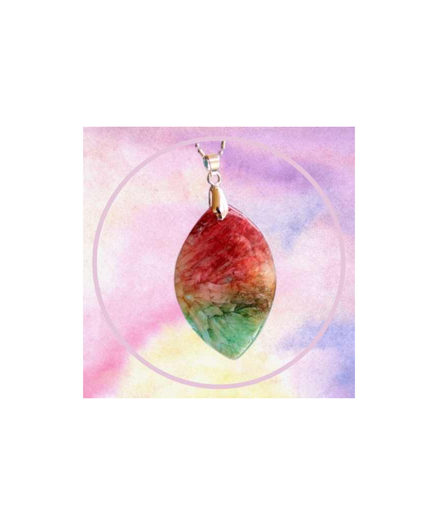 Pendentif Agate Arc en ciel