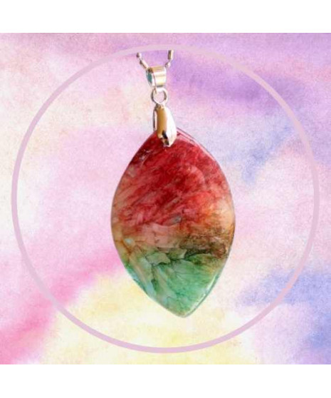 Pendentif Agate Arc en ciel