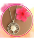 Pendentif  Arbre de vie en Quartz rose