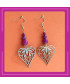Boucles d'Oreilles Cœurs en Sugilite