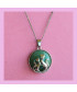 Pendentif Chats en Aventurine verte