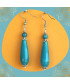 Boucles d'oreilles gouttes en Apatite