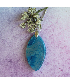 Pendentif Agate bleue