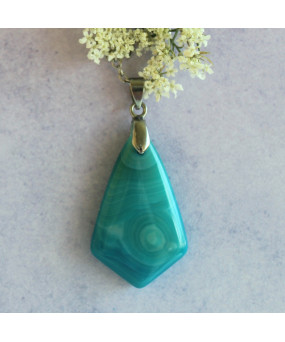 Pendentif Agate bleue