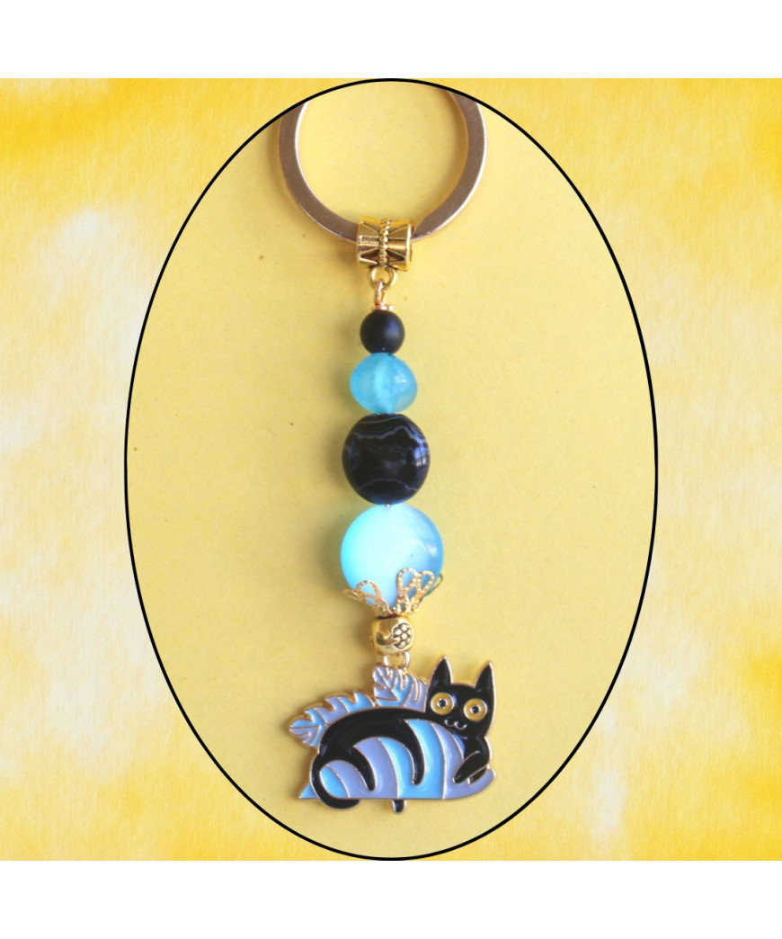 Porte-clefs Chat noir