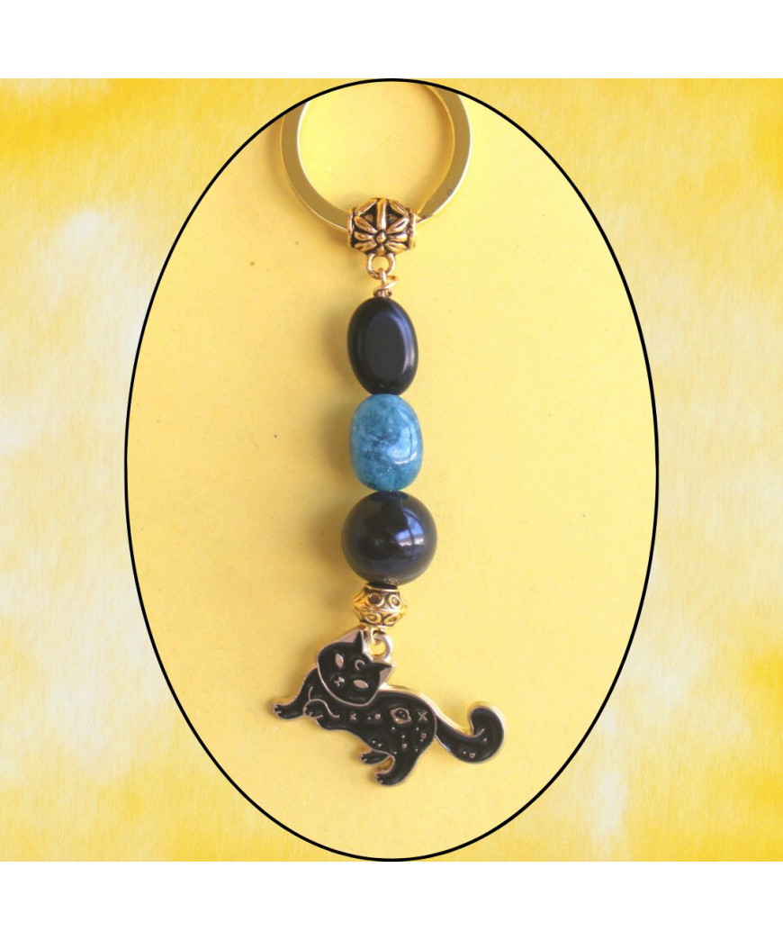 Porte-clefs Chat noir