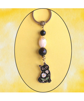 Porte-clefs Chat noir