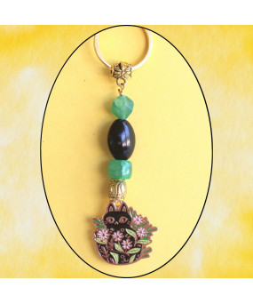 Porte-clefs Chat noir