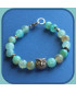 Bracelet Chouette en Agate bleue