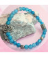 Bracelet Lotus en Agate bleue
