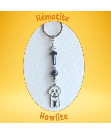 Porte-clefs Chien blanc