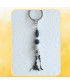 Porte-clefs Chien blanc et noir