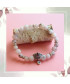 Bracelet Lotus en Opale rose