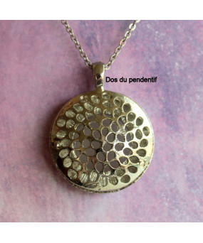 Pendentif Agate Œil de chat blanc