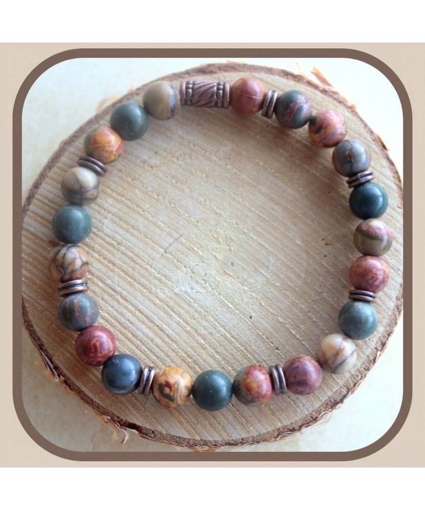 Bracelet en Jaspe Picasso