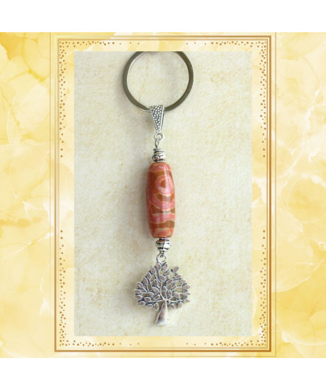 Porte-clefs Arbre de vie en Agate