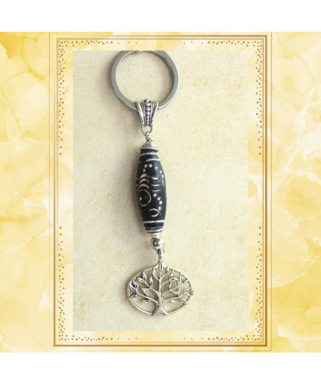 Porte-clefs Arbre de vie en Agate
