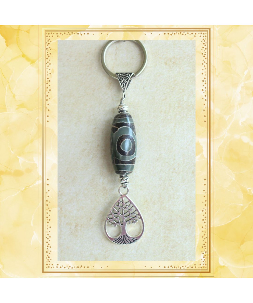 Porte-clefs Arbre de vie en Agate